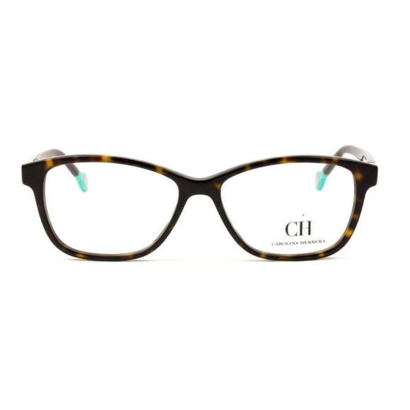 NWT Carolina Herrera VHE679 Havana Square 53mm Eyeglasses main image 2
